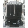 Black carvign headstone